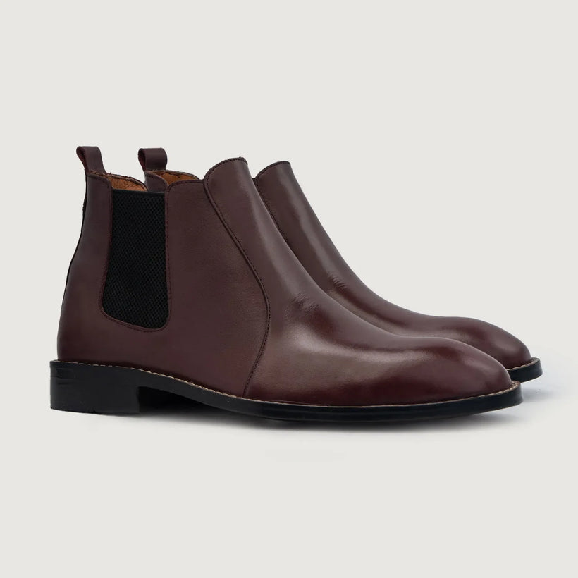 Clarkson Chelsea Бордовая Leather Boots мужская