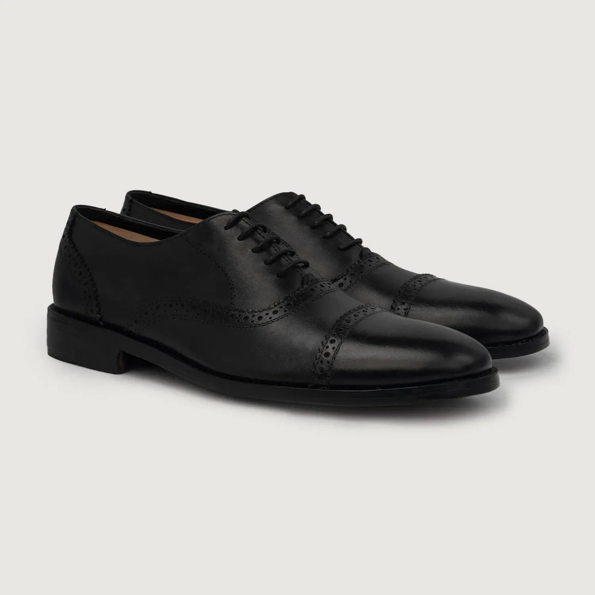 Greyson Brogues Oxford Черный Кожаная обувь для Мужчин For Men в натуральной черной яловой коже - Вид сбоку | Купить в официальном онлайн-магазине