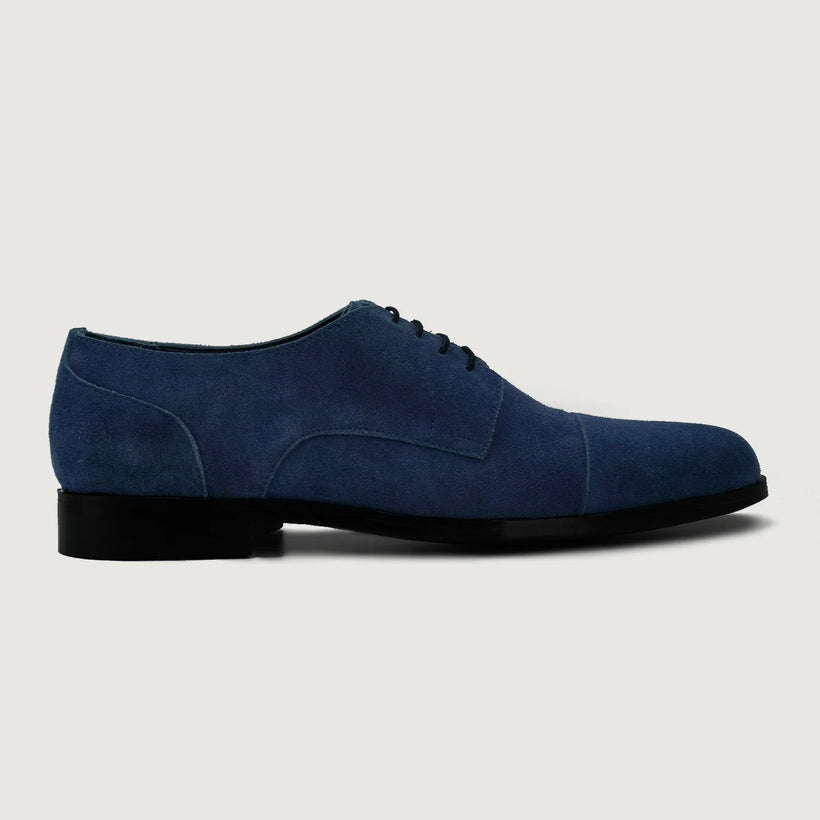 Attorney Derby Midnight Синяя Suede Leather Shoes мужская