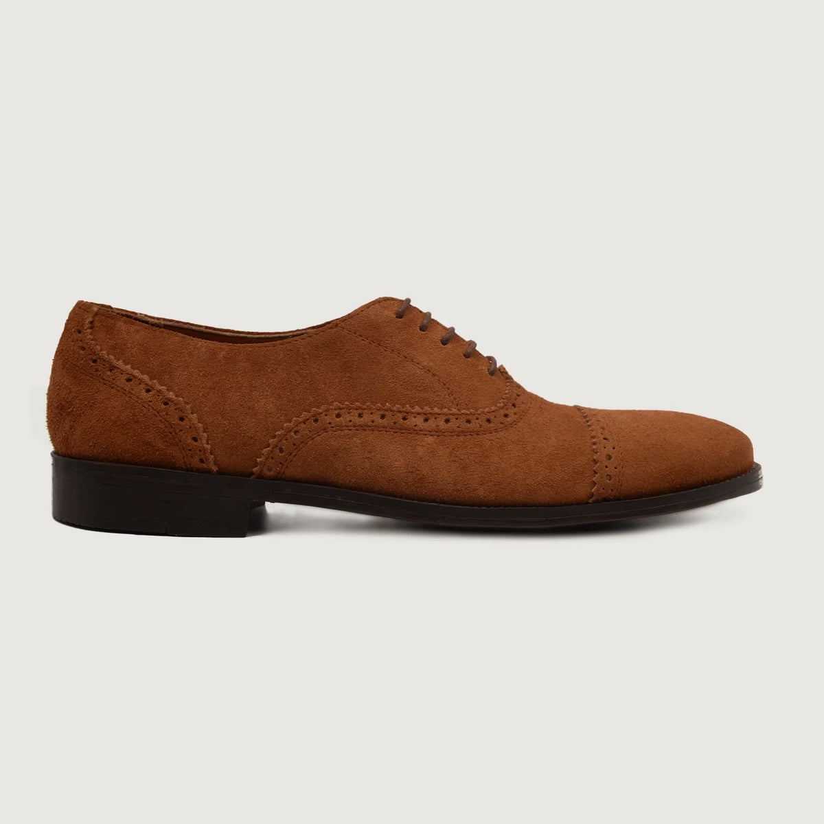 Brown Goatskin Suede Leather Shoes - Рантовая конструкция Goodyear Welt и носок обуви
