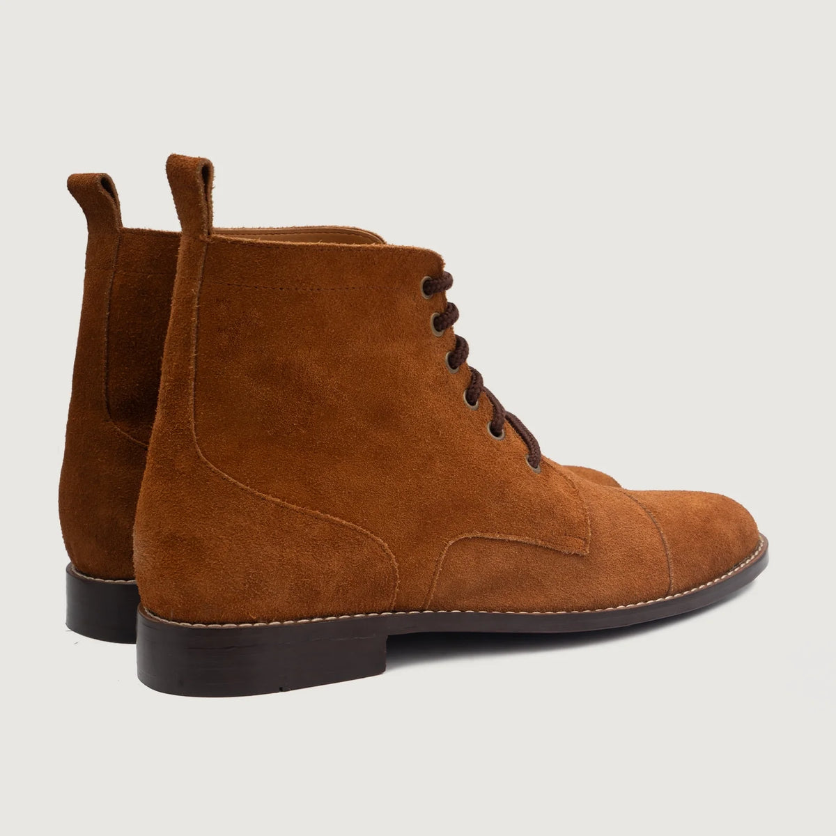 Knight Derby Коричневый Suede Кожаные ботинки для Мужчин - Усиленный задник и точная двойная строчка