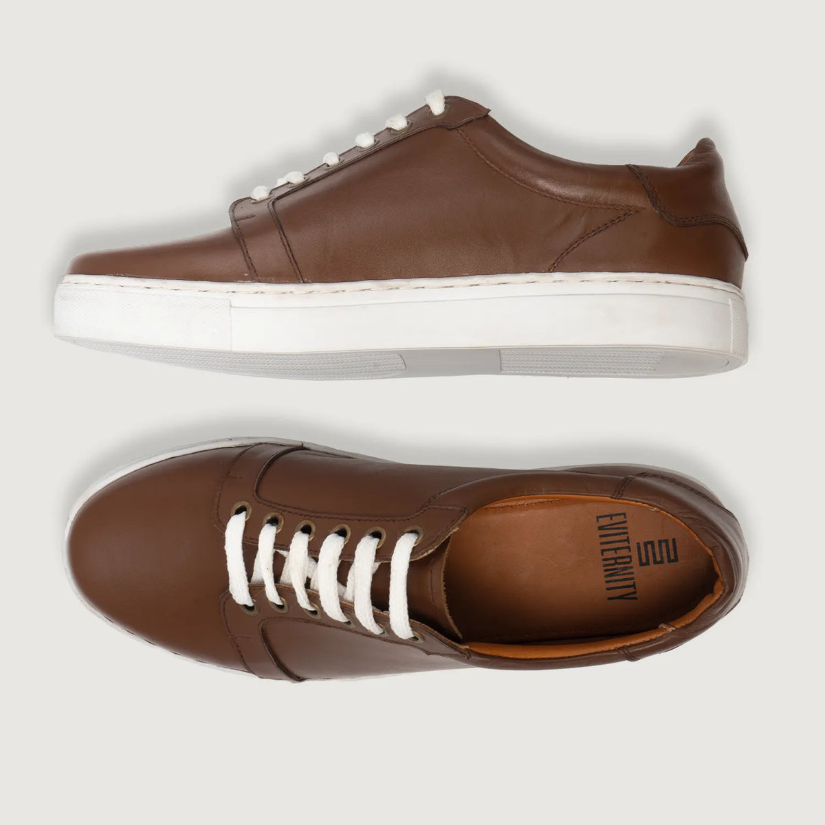 High-Traction Rubber Outsole & Lug Tread Pattern on Carter Runn Коричневый Кожаные кеды для Мужчин For Men