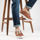 Orlaven Carter Runn Tan Leather Sneakers footwear image 9