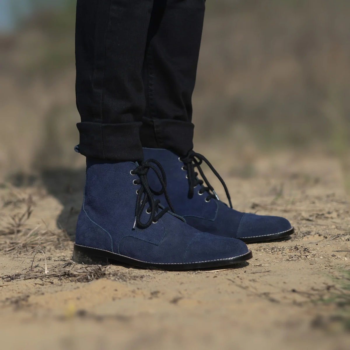 Orlaven Knight Derby Midnight Синий Suede Кожаные ботинки для Мужчин footwear image 9