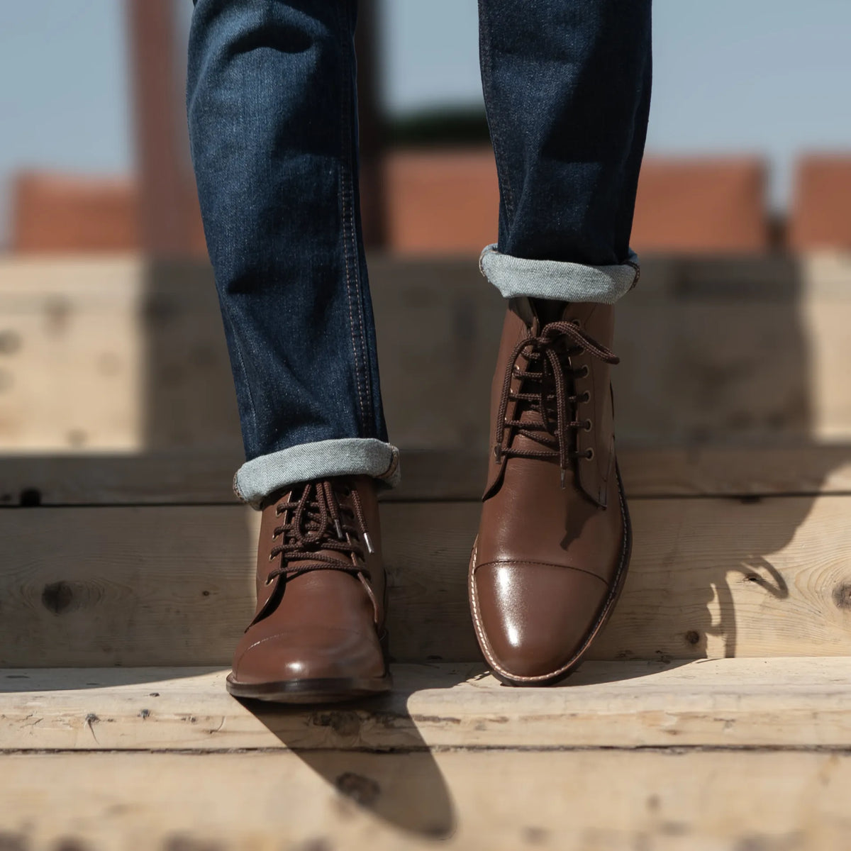 Orlaven Knight Derby Коричневый Кожаные ботинки для Мужчин footwear image 9