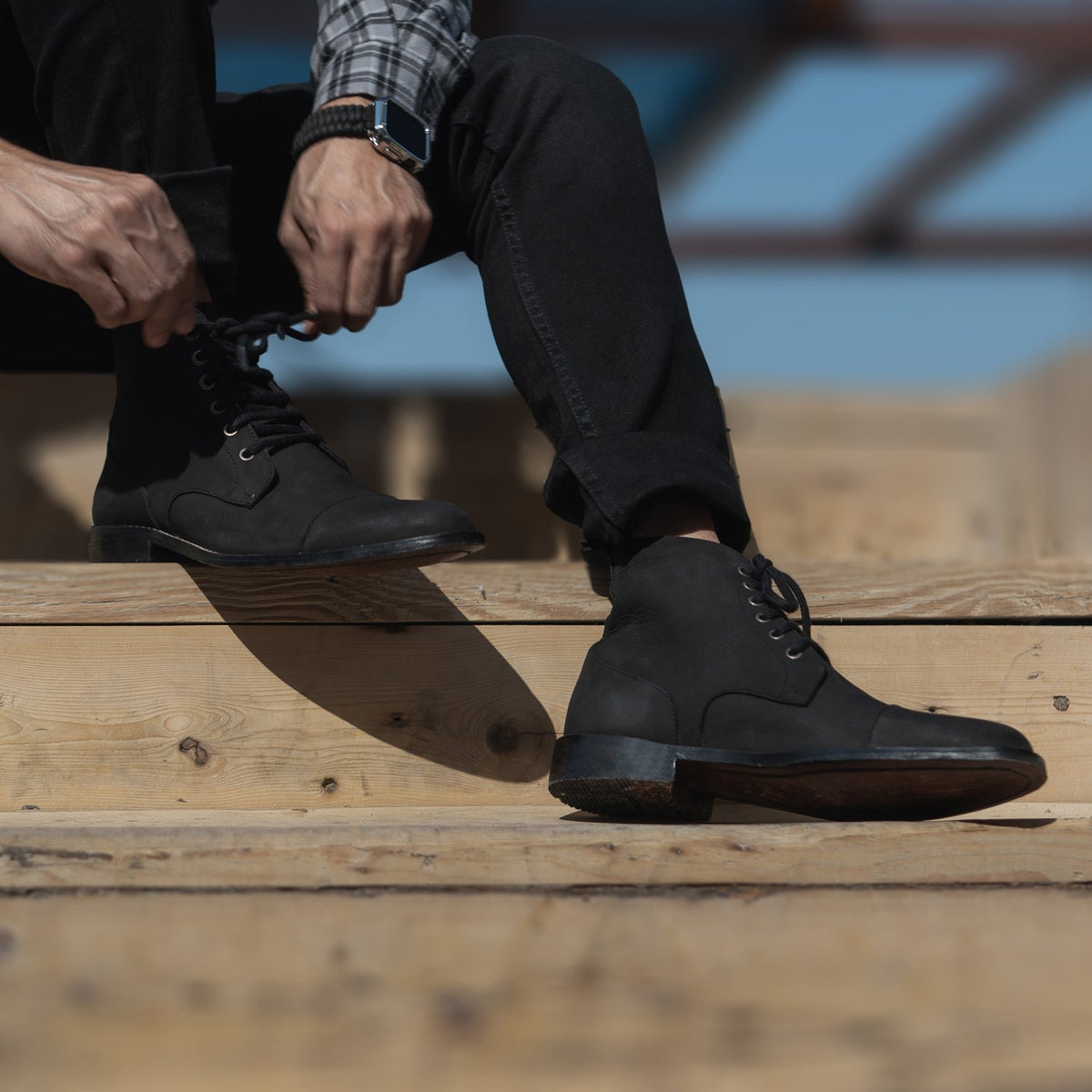 Orlaven Knight Derby Черный Nubuck Кожаные ботинки для Мужчин footwear image 10