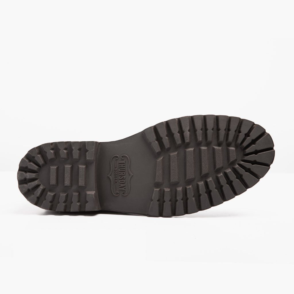 High-Traction Rubber Outsole & Lug Tread Pattern on Captain StormKing® Tobacco Кожаные ботинки для Мужчин