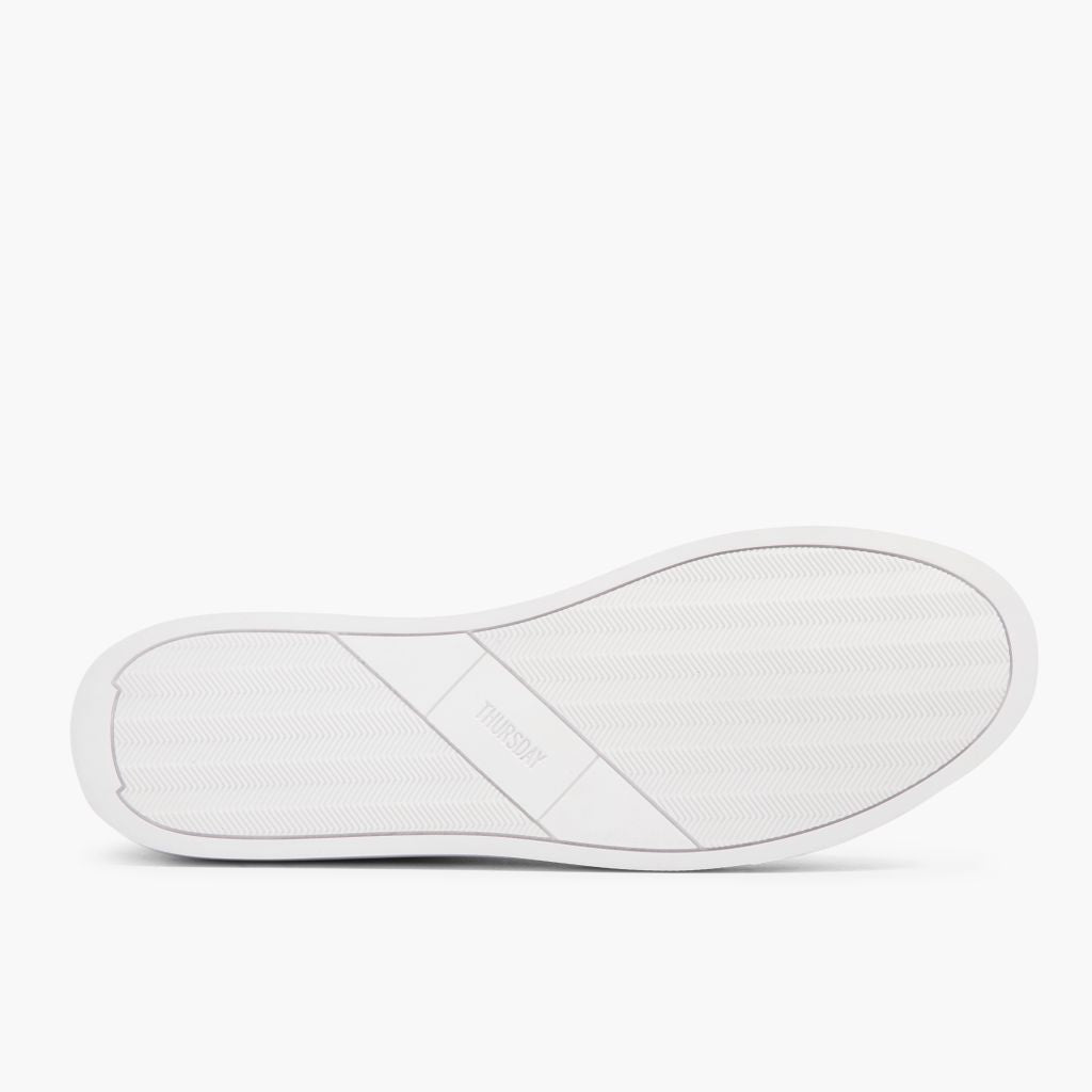 High-Traction Rubber Outsole & Lug Tread Pattern on Encore White Кожаные кеды для Мужчин