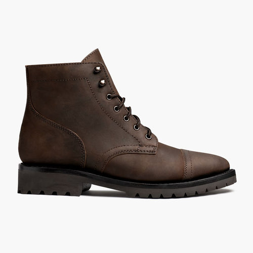 Classic Full-Grain leather Boots - Goodyear Welt Construction & Front Toe Box Detail