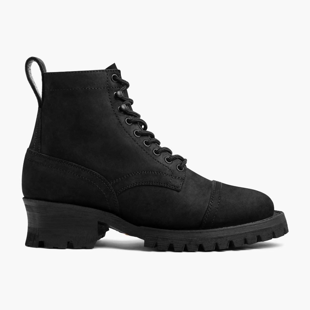 Black Full-Grain leather Boots - Рантовая конструкция Goodyear Welt и носок обуви