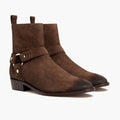Harness Dark Коричневый Suede Кожаные ботинки для Мужчин