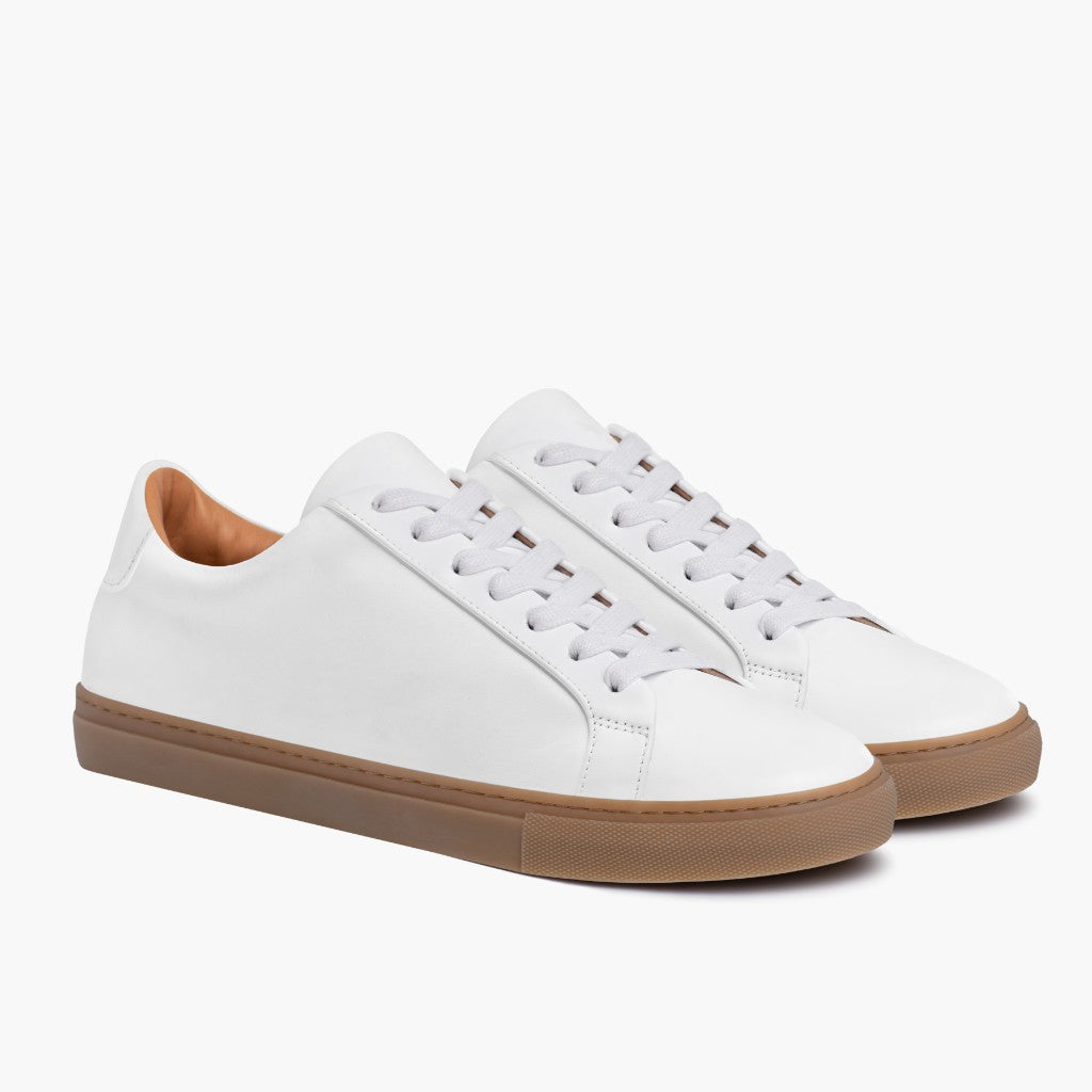 Legacy White Кожаные кеды для Мужчин in White Full-Grain Leather - Вид сбоку | Купить в официальном онлайн-магазине