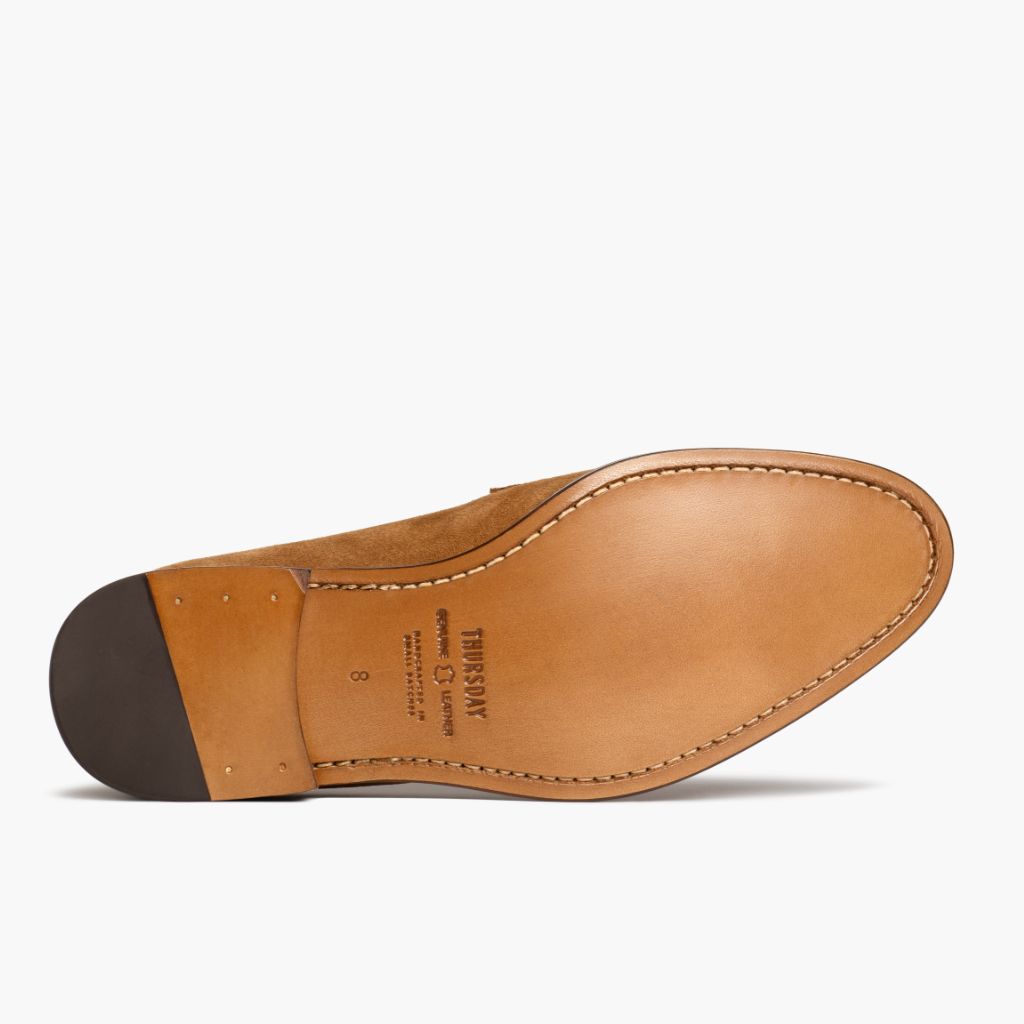 High-Traction Rubber Outsole & Lug Tread Pattern on Lincoln Cider Кожаные лоферы для Мужчин