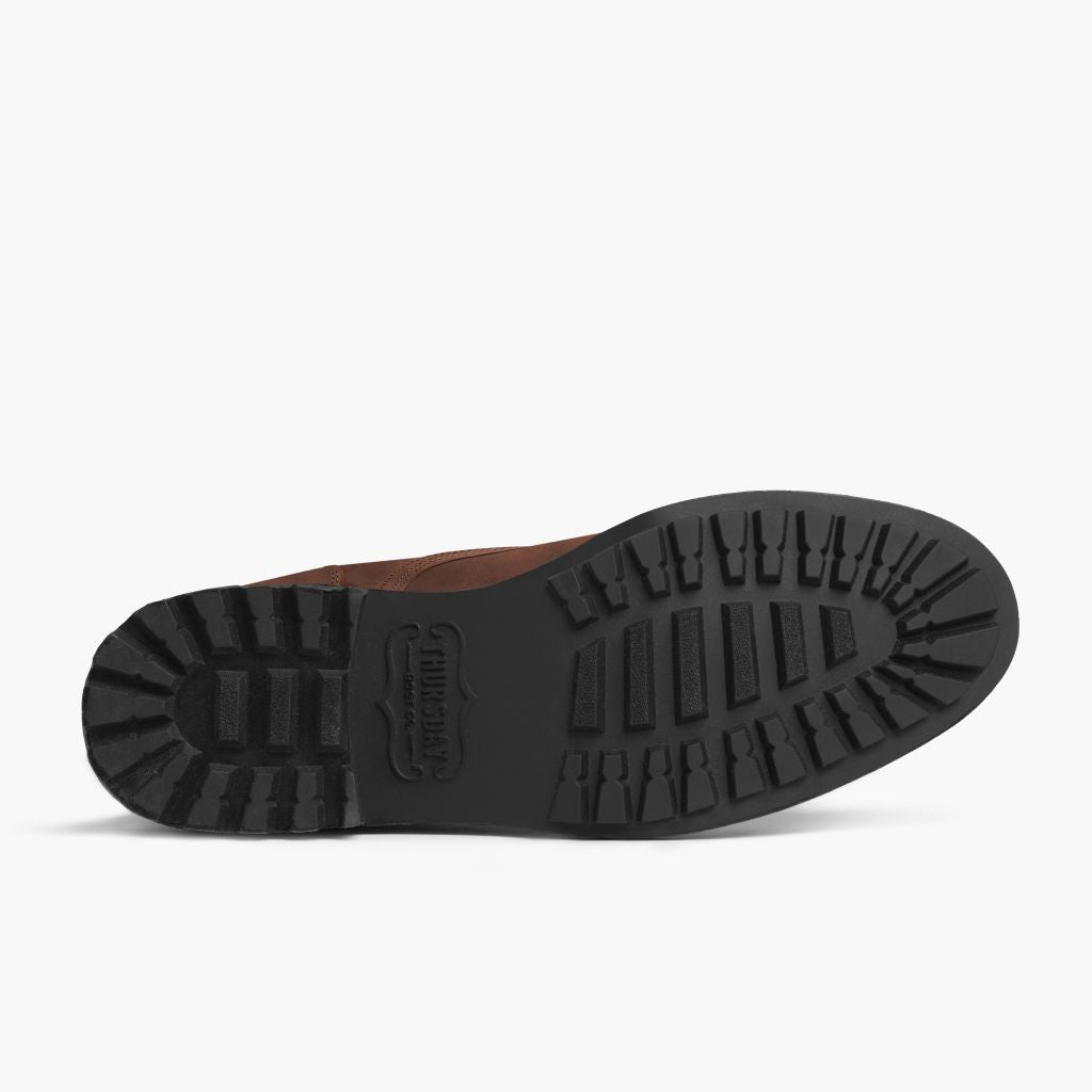 High-Traction Rubber Outsole & Lug Tread Pattern on Logger Arizona Adobe Кожаные ботинки для Мужчин