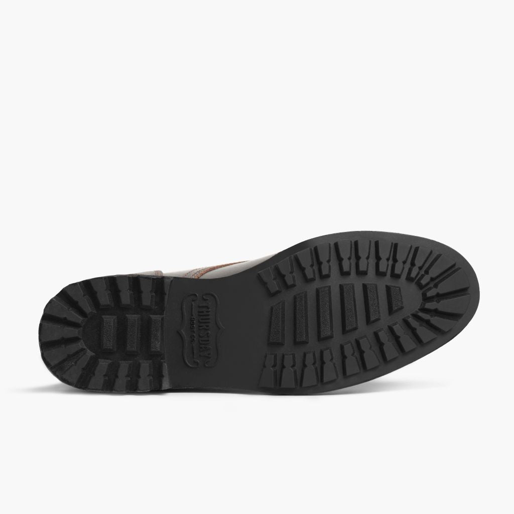 High-Traction Rubber Outsole & Lug Tread Pattern on Logger Waxed Cacao Кожаные ботинки для Мужчин