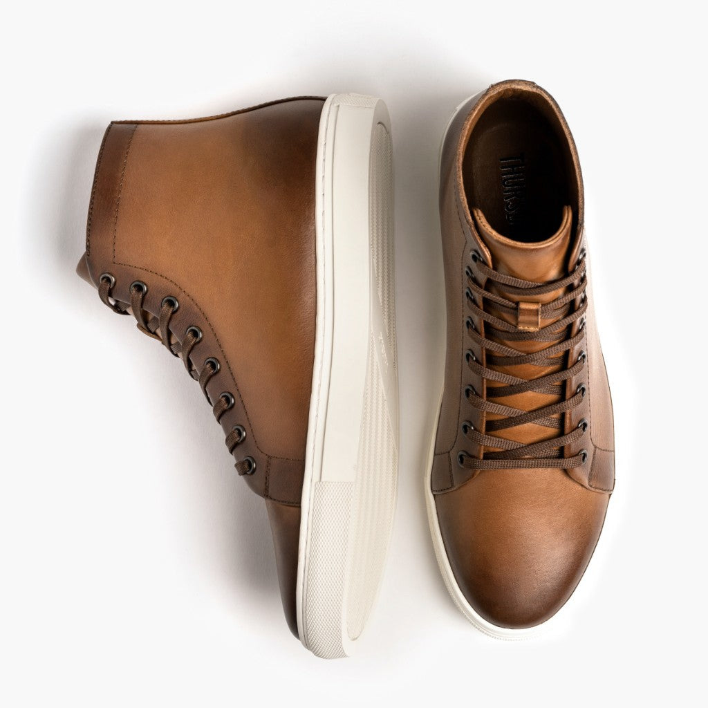 Premier High Top Toffee Кожаные кеды для Мужчин For Men - Усиленный задник и точная двойная строчка