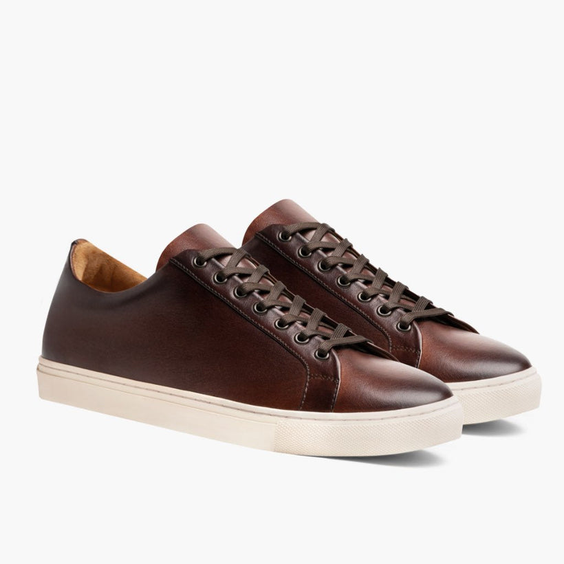 Premier Low Top Coffee Leather Sneakers мужская