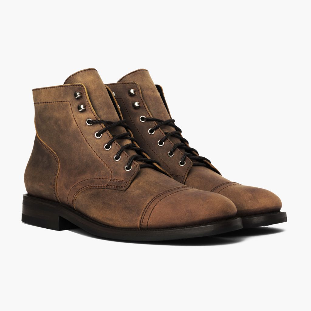 Captain Burnt Copper Кожаные ботинки для Мужчин in Classic Full-Grain Leather - Вид сбоку | Купить в официальном онлайн-магазине
