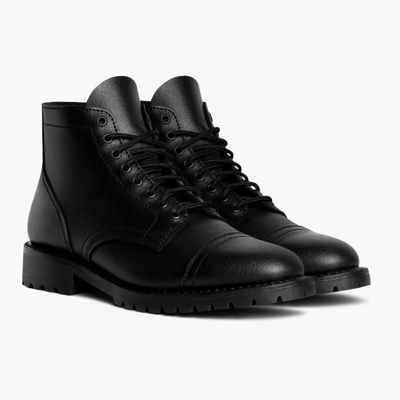 Vanguard Черная Waxed Roughout Leather Boots мужская