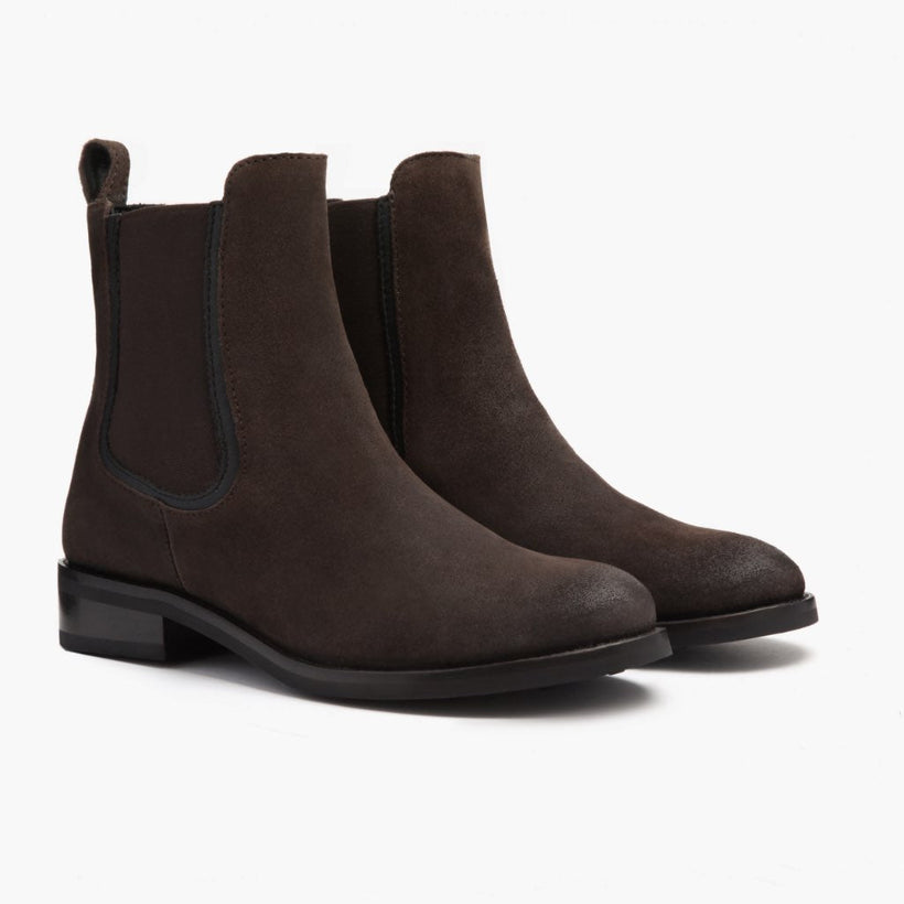 Duchess Dark Коричневый Suede Кожаные ботинки для Женщин