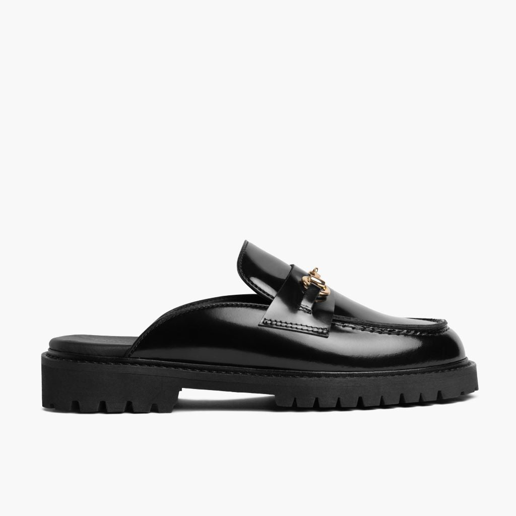Black Full-Grain leather Loafers - Рантовая конструкция Goodyear Welt и носок обуви