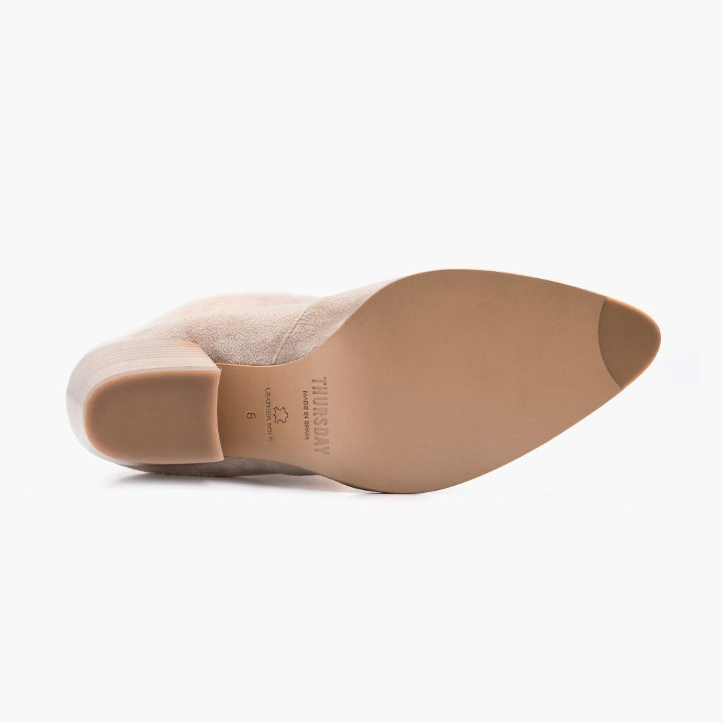 High-Traction Rubber Outsole & Lug Tread Pattern on Tempest Sand Кожаные ботинки для Женщин