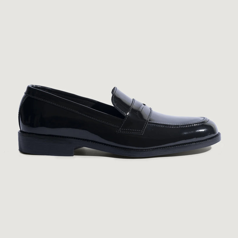 Baxton Черная Patent Leather Loafers мужская