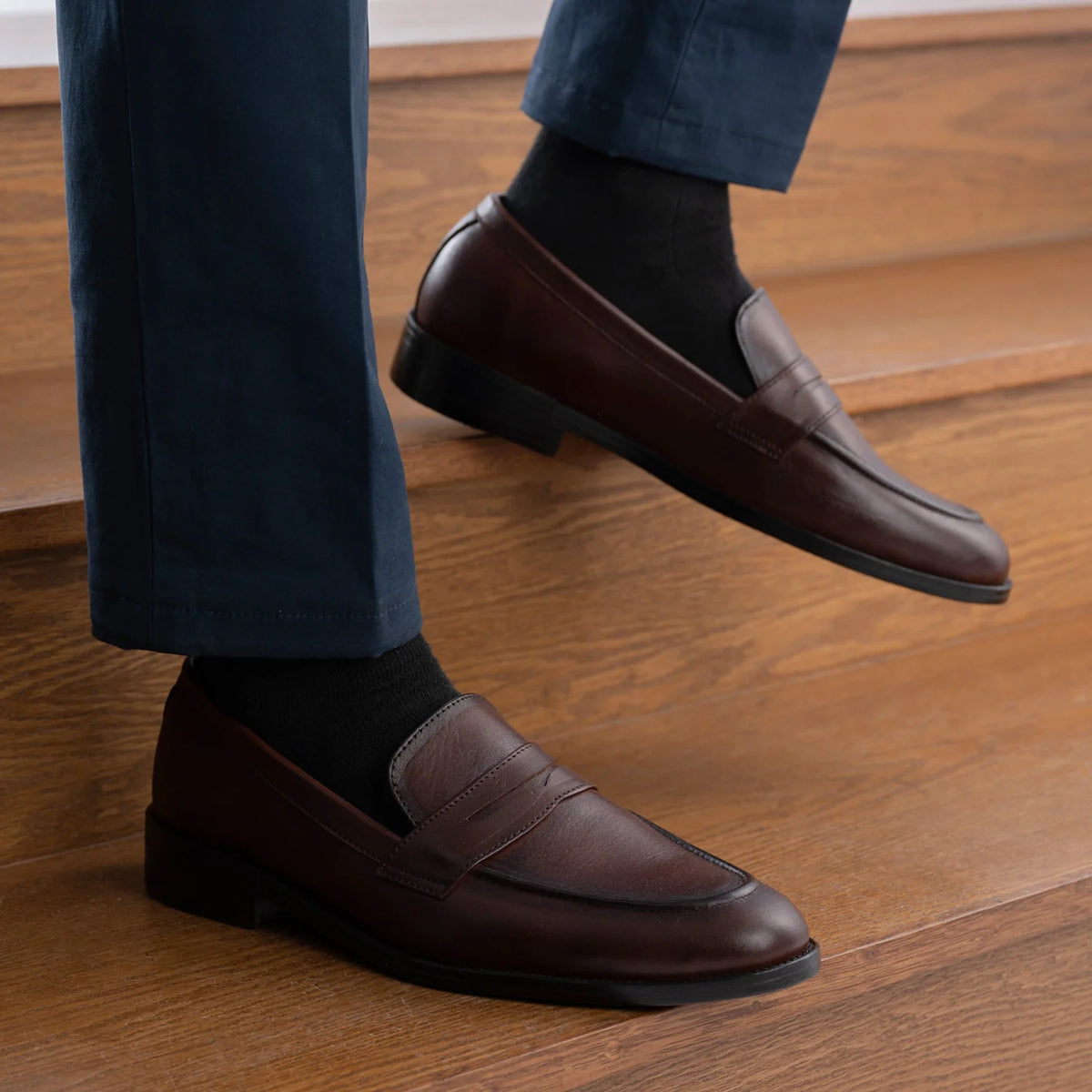 Orlaven Baxton Burnished Коричневый Кожаные лоферы для Мужчин footwear image 9