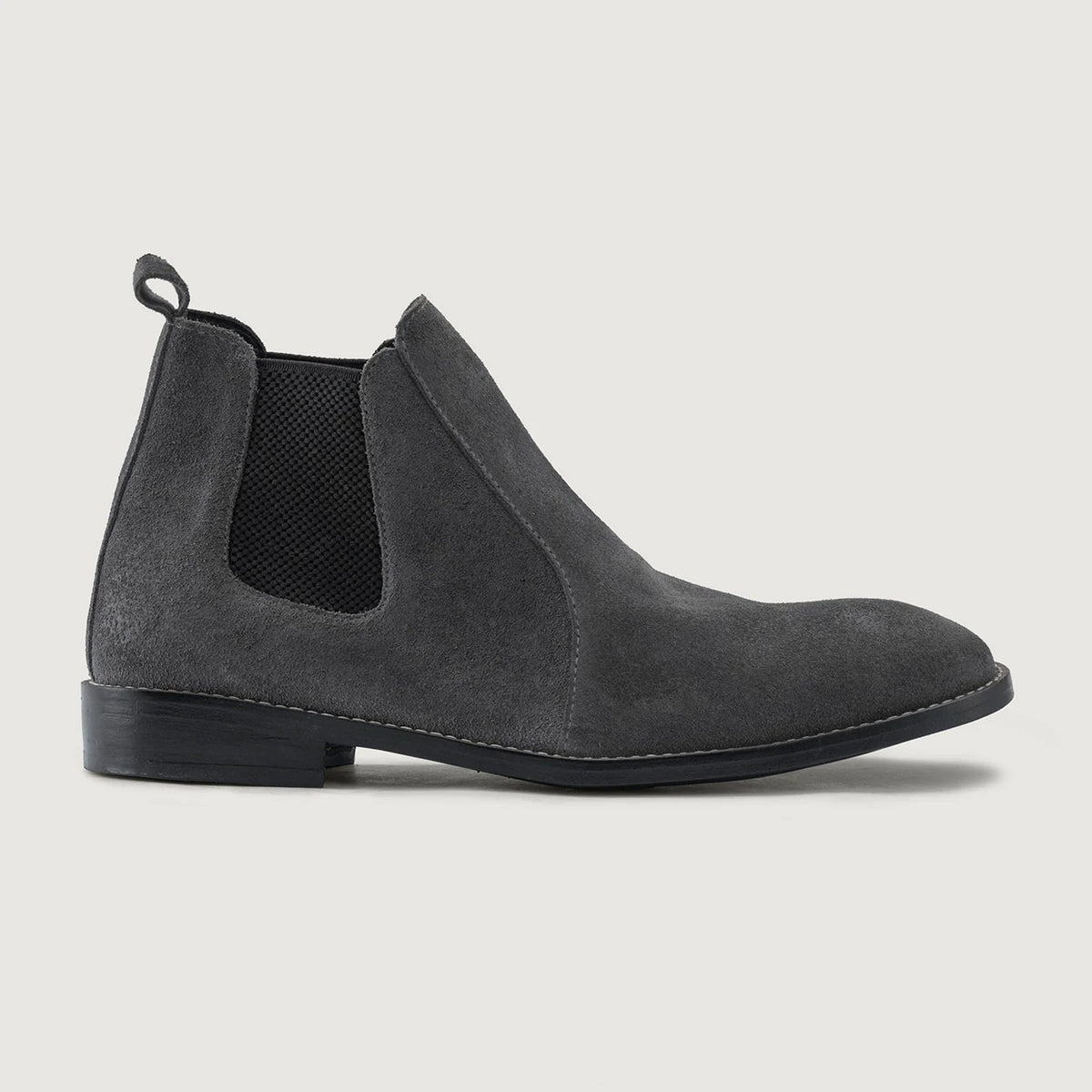 Grey Goatskin Suede Leather Boots - Рантовая конструкция Goodyear Welt и носок обуви