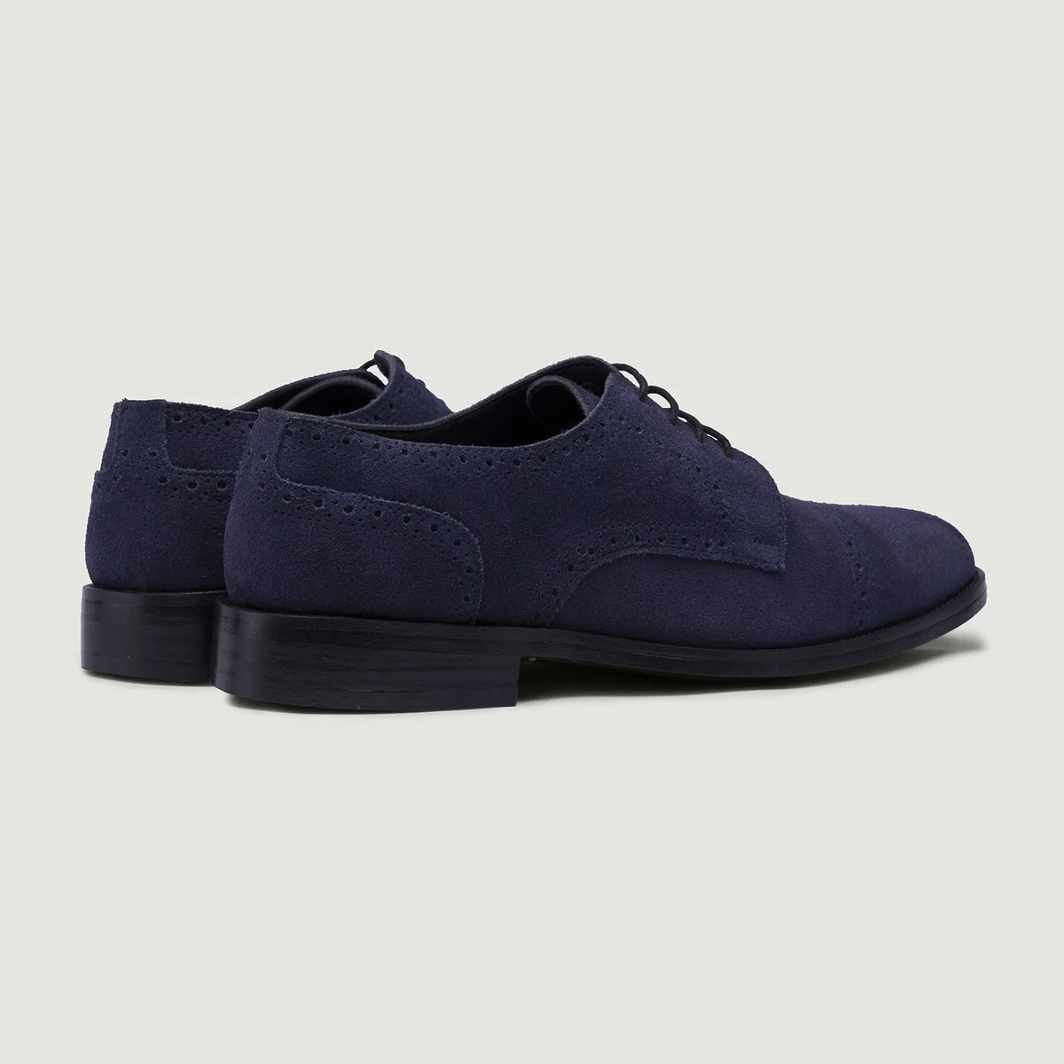 Dirk Brogues Derby Синий Suede Кожаная обувь - StudGuard для Мужчин - Усиленный задник и точная двойная строчка