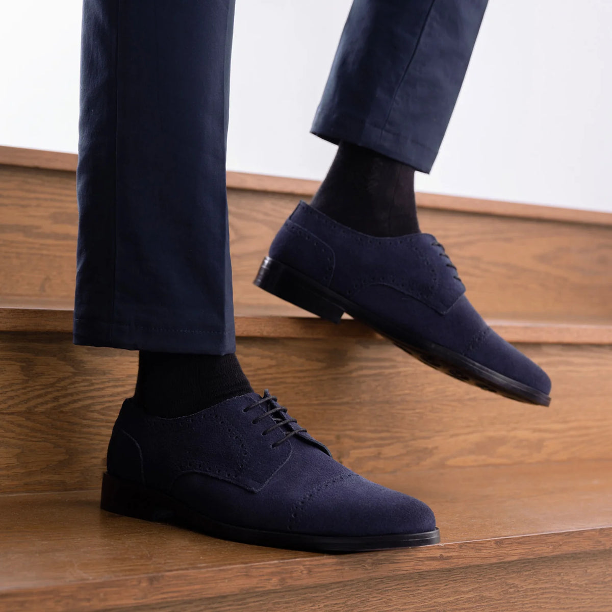 Orlaven Dirk Brogues Derby Синий Suede Кожаная обувь - StudGuard для Мужчин footwear image 9