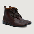 Duster Brogues Derby Коричневый Burnished Кожаные ботинки - StudGuard для Мужчин