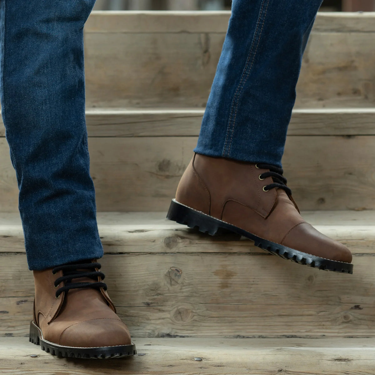 Orlaven Knight Derby Waxed Коричневый Pullup Кожаные ботинки - TerraGrip для Мужчин footwear image 10