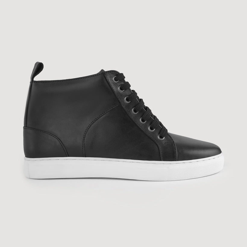 Marty High Top Черный Кожаные кеды для Мужчин