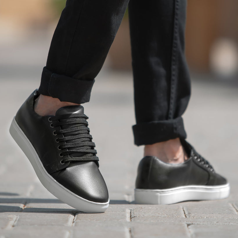 Murphy Low Top Черный Кожаные кеды для Мужчин