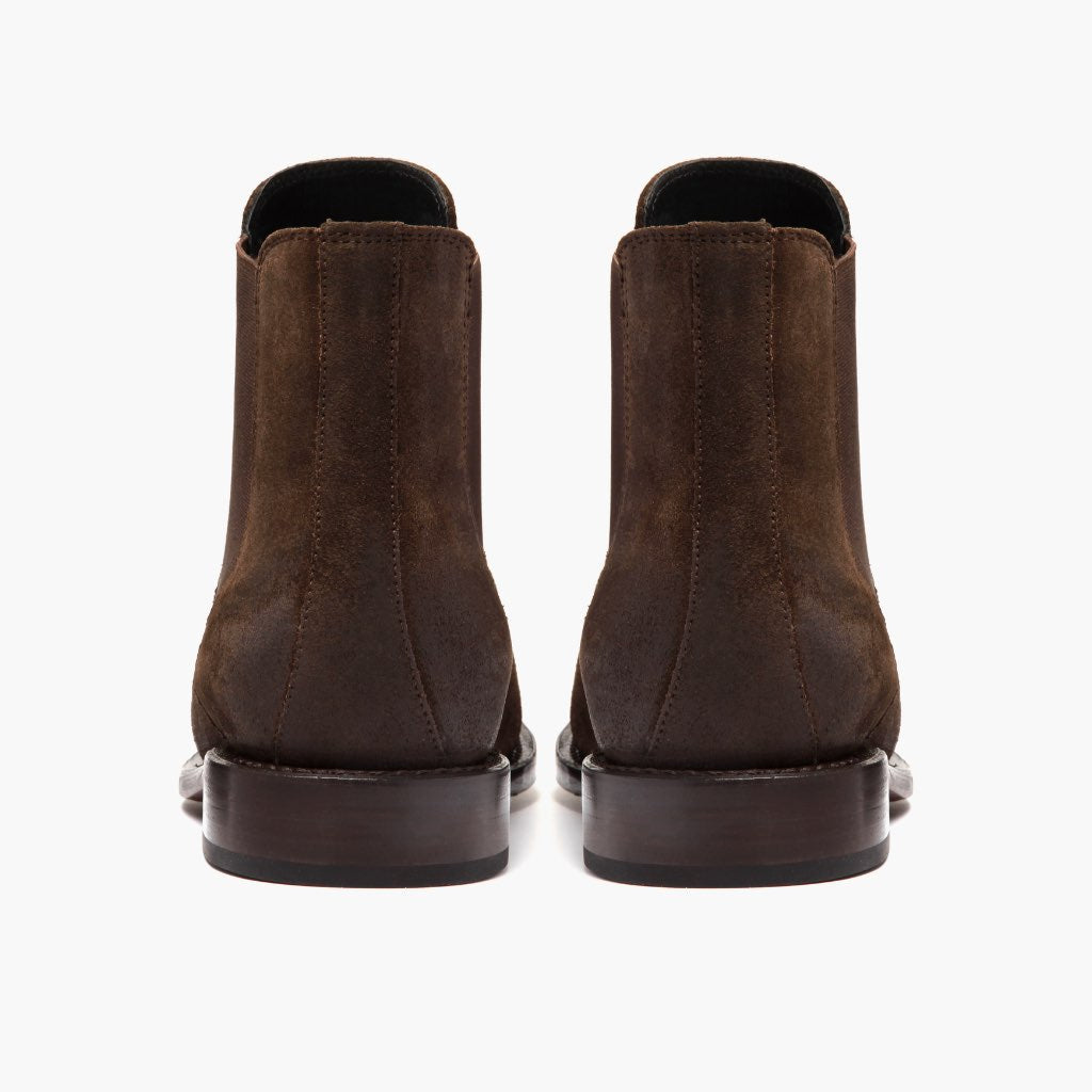 High-Traction Rubber Outsole & Lug Tread Pattern on Cavalier Dark Коричневый Кожаные ботинки для Мужчин