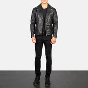 
Armand Green Suede Biker Jacket - Вид сбоку, демонстрирующий эргономичный крой рукава