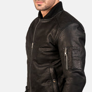 Bomia MA-1 Leather Bomber Jacket – alternate product view 5