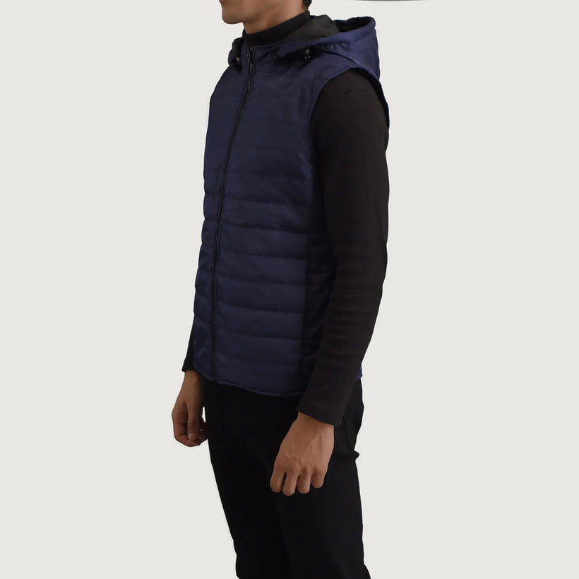 Carlo Синяя Hooded Puffer Vest мужская