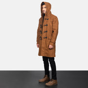 
Khaki Synthetic Wool Trench Coat - Вид сзади, подчеркивающий посадку по плечам и ровный край