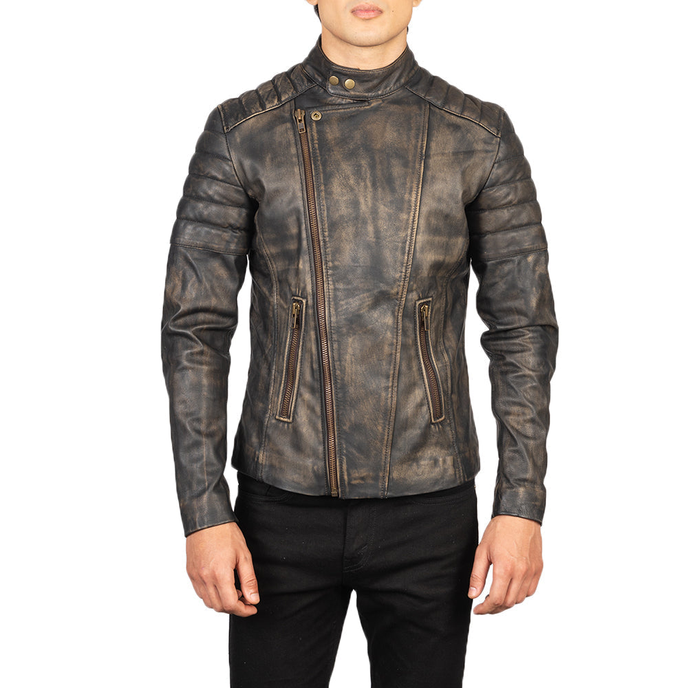 Faisor Mocha Biker Jacket – alternate product view 4