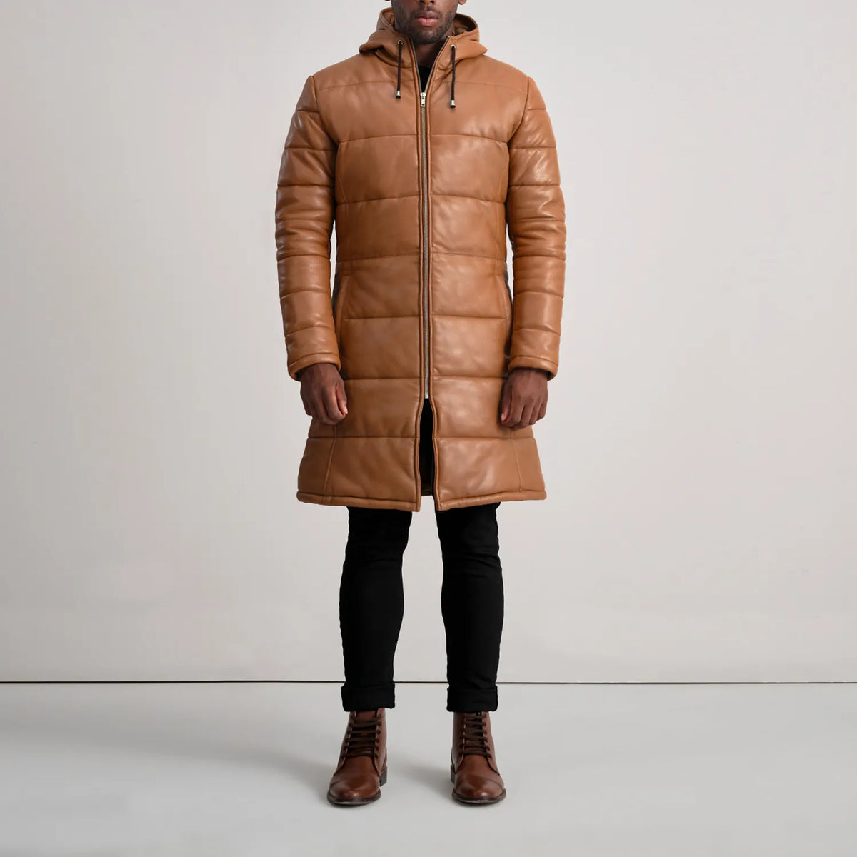 
Floyd Кожаное пальто Рыжий Puffer Кожаная куртка для Мужчин – alternate product view 3