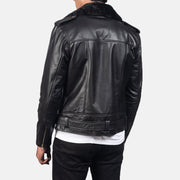 
Крупный план деталей of Notch with Removable Fur & Zipper with Waist belt Hardware on Furton Black Leather Biker Jacket