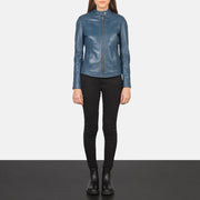 Kelsee Leather Biker Jacket – alternate product view 3