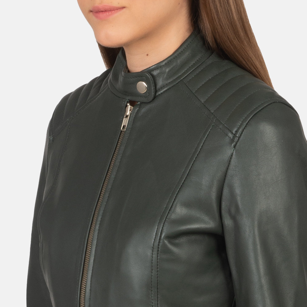 Kelsee Leather Biker Jacket – alternate product view 6