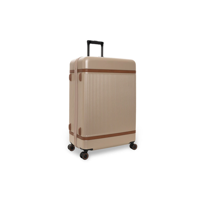Large Suitcase Zuna in Classic 100% Full-Grain Leather - Front Profile View & Tailored Silhouette | Buy Online