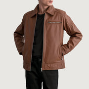 Lavendard Leather Biker Jacket – alternate product view 1
