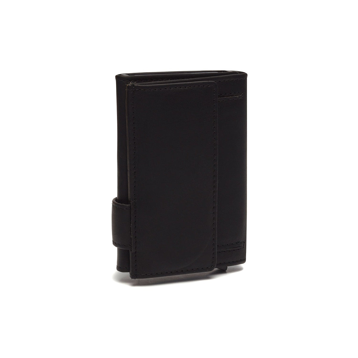 
Classic 100% Full-Grain Leather Card Holder - Вид сзади с усиленными кожаными ремнями и прострочкой