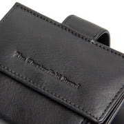 
Solid Antique Brass Hardware & Heavy-Duty Dual Zipper Detail on Lesina Цельнозерновая кожа Картхолдер