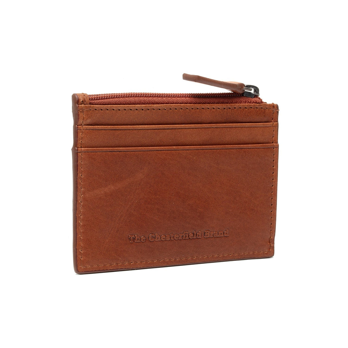 
Cognac Leather Card Кожаное портмоне, front view